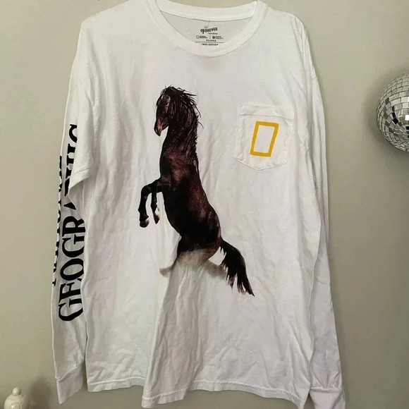 NWOT Parks Project X National Geographic Wild Horses Long Sleeve Tee Size XL - Picture 3 of 12